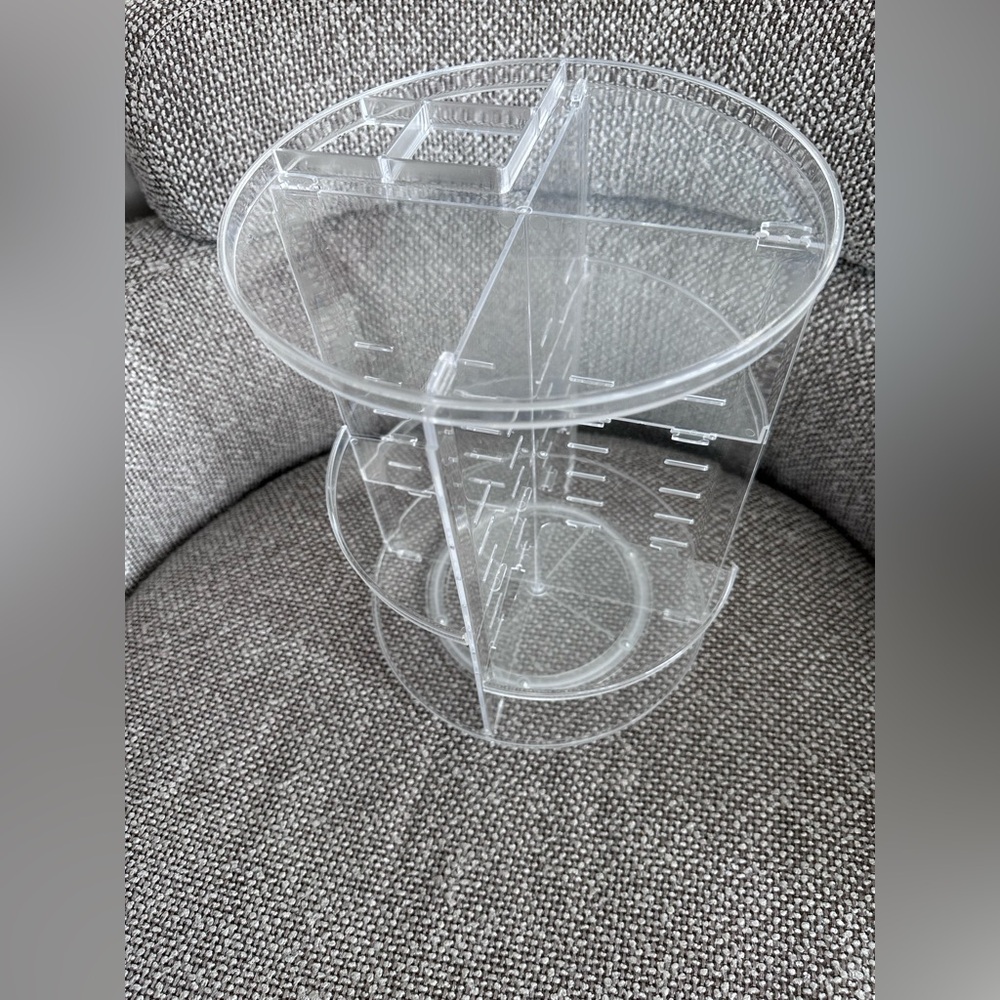 Clear Acrylic Rotating Makeup Organizer